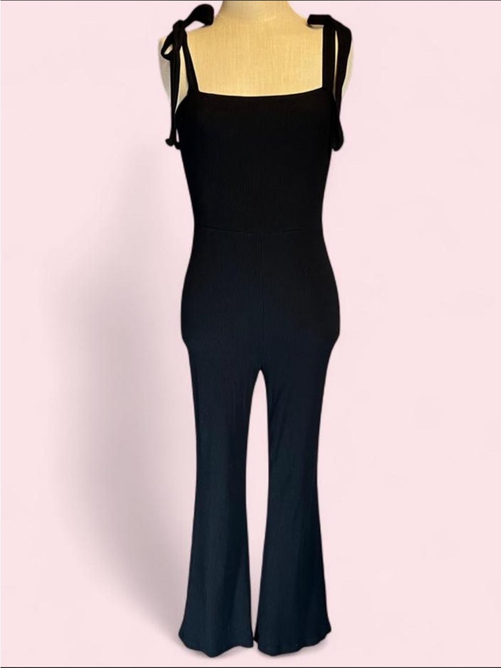 🖤Reformation Wesley Sleeveless Jumpsuit Romper Tie Straps • Black • Made in USA - Picture 2 of 5